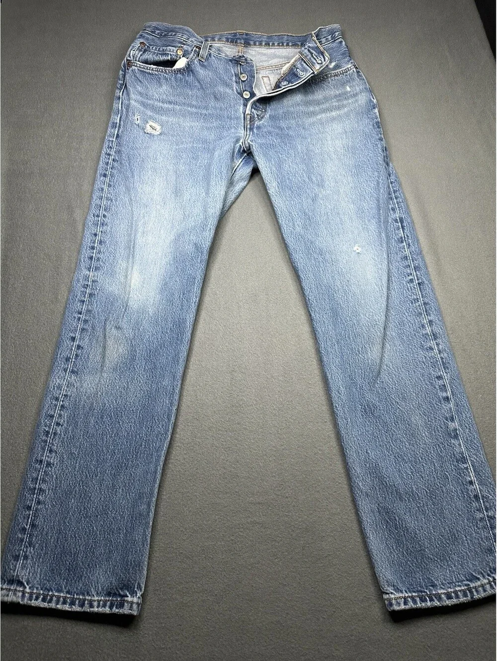 Levi's Premium 501 Jeans Men's 30 x 30 Blue Light Wash Button Fly Straight